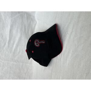 MLB Philadelphia Phillies Black Baseball Cap with Red Accents Youth Adjustable